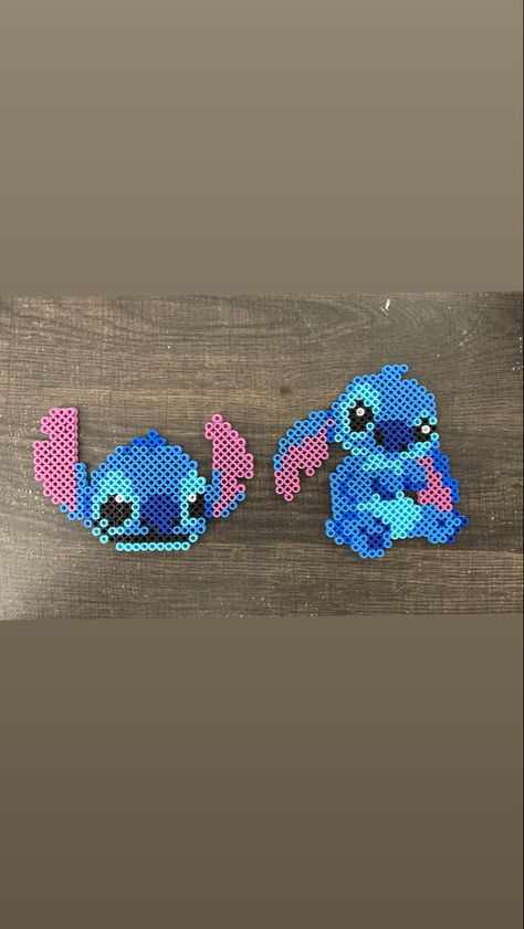 Angel From Lilo And Stitch Perler Beads, Beads That You Iron, Perler Bead Stitch Pattern, Stitch Iron Beads, Perler Beads Stitch Disney, Stitch Melty Beads, Small Stitch Perler Bead Patterns, Disney Fuse Bead Patterns, Stitch Pearl Beads