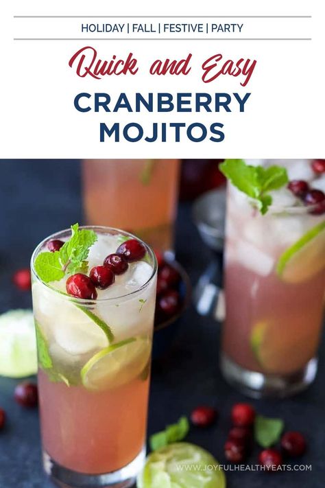 Cranberry Mojito, Easy Holiday Cocktail Recipes, Drinks Com Vodka, Types Of Drinks, Easy Holiday Cocktails, Mojito Recept, Pitcher Cocktails, Raspberry Mojito, Cocktail Party Food