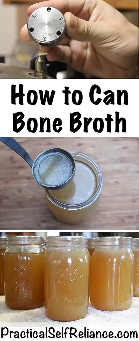 Canning Bone Broth, Bone Broth Soup Recipes, Chicken Bone Broth Recipe, Bone Broth Soup, Making Bone Broth, Pressure Canning Recipes, Homemade Bone Broth, Kitchen Favorites, Home Canning Recipes