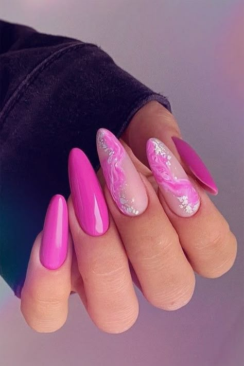 Nails Acrylic Coffin Summer, Nail Art Kit Tools, Nail 2023 Summer, Summer Nails 2023 Color Trends, Summer Nail Looks, Nails 2023 Color Trends, Pink Marble Nails, 2023 Color Trends, Nail Designs For 2023