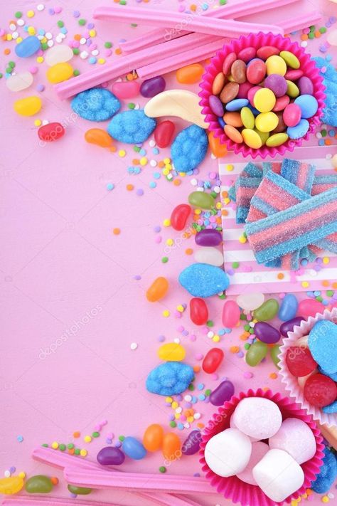 Candy Frame, Candyland Invitations, Candy Background, Best Candy, Candy Shop, Hard Candy, Chi Chi, Aesthetic Wallpaper, Aesthetic Wallpapers