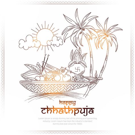 Happy Chhath Puja Creative Abstract Vector illustration Chath Puja Decoration, Chath Puja Drawings, Chath Puja Poster, Chhath Puja Drawing, Chhath Puja Poster, Chaat Puja, Chath Puja, Ph Wallpaper, Soft Board Decoration