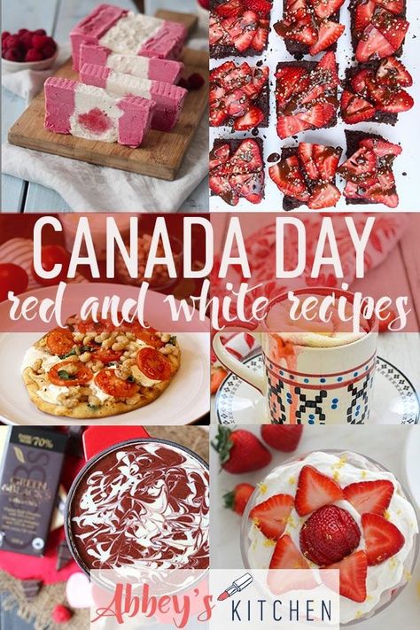 Healthy red and white Canada Day Recipes #canadaday #redandwhite #recipes #healthy #desserts #mains #sides #brunch #holiday #canada White Foods, Healthy Meals Ideas, Canada Day Party, Canadian Cuisine, Healthy Dessert Recipes Easy, Meals Ideas, Canadian Food, Healthy Summer Recipes, Healthy Desserts Easy