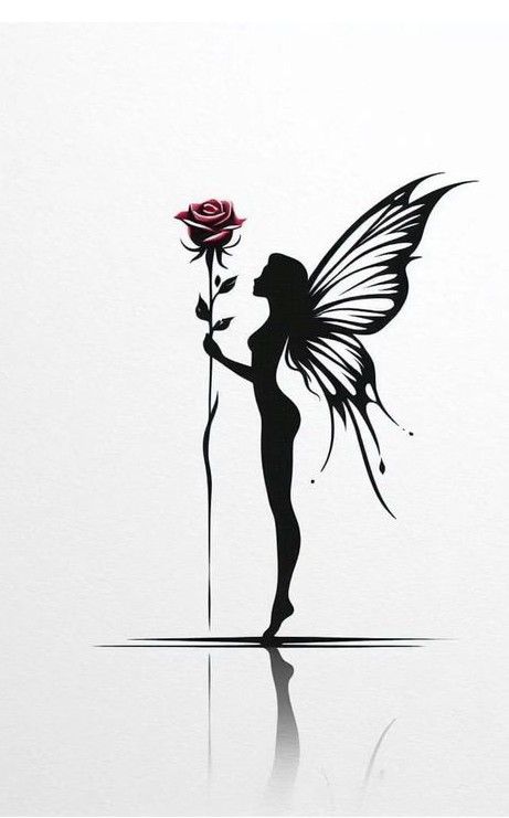 Shadow Fairy, Tattoos For Women Flowers, Angel Tattoo Designs, Elves And Fairies, Fairy Pictures, Fairy Tattoo, Homemade Beauty Tips, Fairy Magic, Pretty Wallpaper Iphone