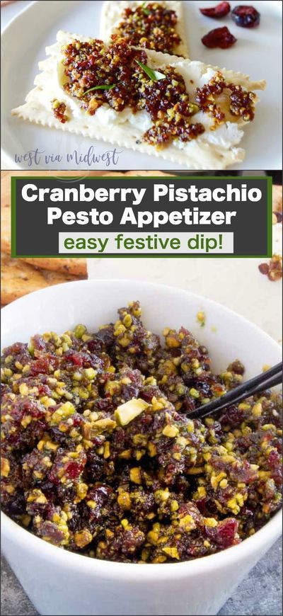 Easy Crostini, Pesto Appetizers, Pistachio Spread, Dips Recipes, Crostini Appetizers, Holiday Appetizers Easy, Cranberry Pistachio, Holiday Appetizer, Best Appetizer Recipes