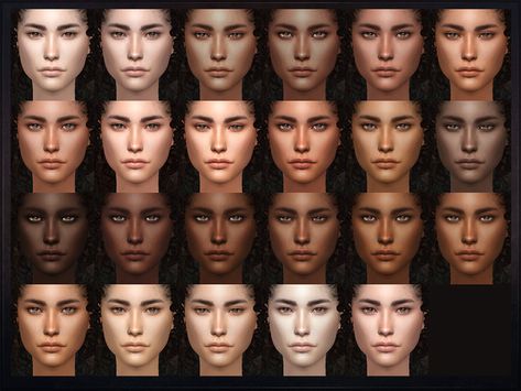 sims 4 cc // custom content skin tones // RemusSirion's Female Skin 19 The Sims 4 Skin, Pelo Sims, Skin Details, Sims 4 Cc Makeup, Sims 4 Body Mods, Sims 4 Cc Skin, Tumblr Sims 4, Sims 4 Teen, Sims 4 Cc Packs