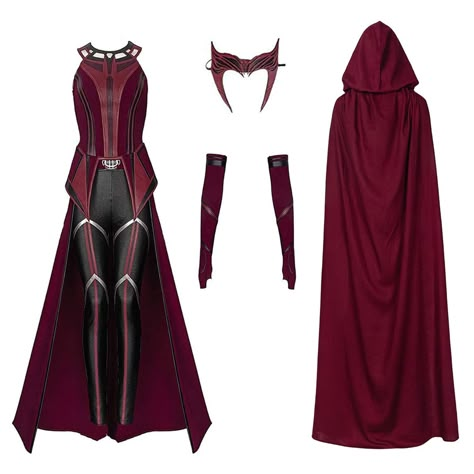 PRICES MAY VARY. Wanda Maximoff Costume Includes: Red cloak + Top + Pants + Shoulder pads + Girdle + Gloves Wanda Costume is made of high quality Polyester, and uniform fabirc with decent knitted material. Wanda maximoff costume outfits are comfortable to wear. Hand washing, it will not fade or deform Scarlet Woman Costume is Great for wanda maximoff fans. The Wanda costume for woman & girls has unique style which is suitable for all kinds of figure. This Halloween costume is specially designed Plus Size Wonder Woman Costume, Women Marvel Halloween Costumes, Superhero Inspired Outfits For Women, Wanda Maximoff Costume Ideas, Halloween Costumes With Copper Hair, Iron Man Womens Costume, Dc Villains Costumes, Cute Halloween Costumes One Person, Scarlet Witch Costume Ideas