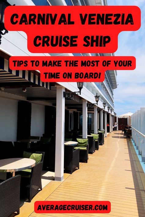 Top 12 tips to make sure you know where to go and how to make the most of your time on the Carnival Venezia! Carnival Cruise Food, Carnival Miracle, Carnival Valor, Carnival Pride, Carnival Horizon, Carnival Sunshine, Carnival Ships, Carnival Vista, Carnival Breeze