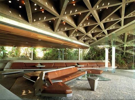 Lautner sheats goldstein LA 1962 John Lautner, Outdoor Furniture Design, Concrete Design, Architect House, Brutalism, House Entrance, Mid Century House, Architectural Digest, Contemporary Architecture