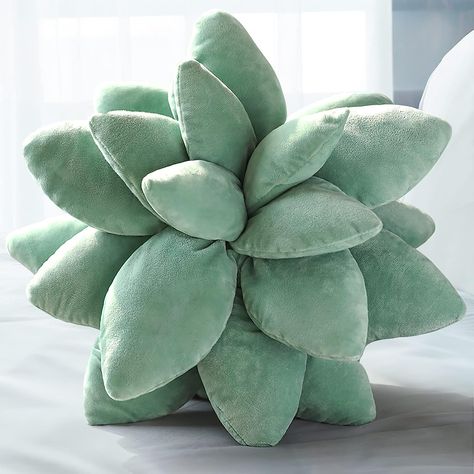 OtNiap 45cm/17.7 in Pillow Plush 3D Succulent Pillow - Succulent Cactus Decor PillowCactus Throw Pillows Cute Leaf Plush Cushion Plan😃🪴 Burnt Orange Throw Pillows, Succulent Throw Pillow, Succulent Pillow, Cactus Cushion, Cactus Pillow, Hug Pillow, Pillow Plush, Succulents Decor, Shaped Pillow