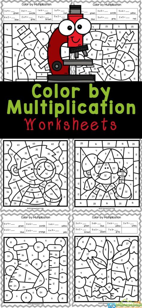 Multiplication Printables, Multiplication Facts Games, Multiplication Activity, Free Printable Multiplication Worksheets, Multiplication Color By Number, 4th Grade Multiplication, Free Multiplication Worksheets, Learn Multiplication, Printable Multiplication Worksheets