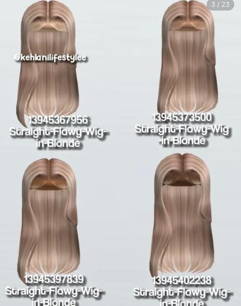 Roblox Chest Shading Codes, Roblox Blonde Hair Codes, Blonde Hair Roblox, Black Hair Id Roblox, Brown Hair Roblox Id, Blone Hair, Berry Hair, Code Brookhaven, Brown Hair Roblox