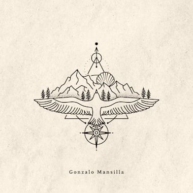 Draw a minimalist custom tattoo design in my art style by Gonzalomansilla | Fiverr Monument Valley Tattoo, Sedona Tattoo, Geometric Tattoo Minimal, Valley Tattoo, Ufo Tattoo, Scene Tattoo, Nature Scene Tattoo, My Art Style, Minimal Tattoo Design