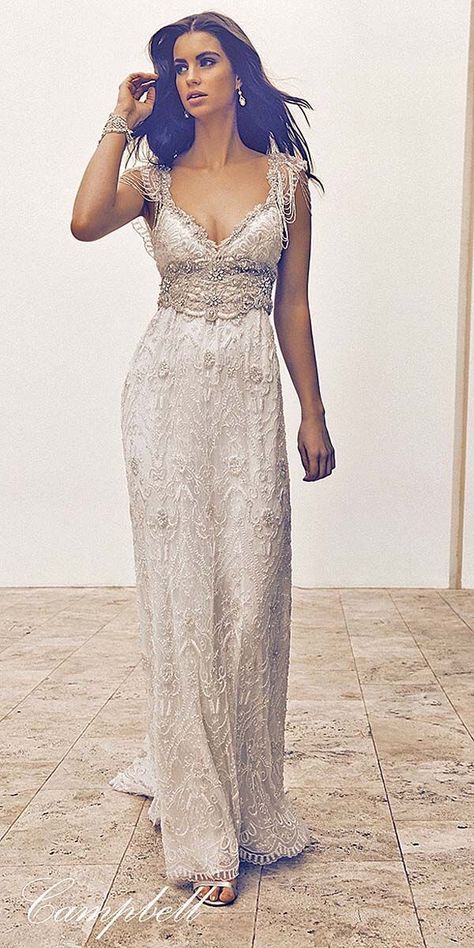 pinterest : @ urlocalbarbie Bridal Dresses Boho, Dream Wedding Dresses Vintage, Enchanted Dress, Rustic Wedding Photos, High Neck Wedding Dress, Anna Campbell, Dresses Boho, Cocktail Gowns, Stunning Wedding Dresses