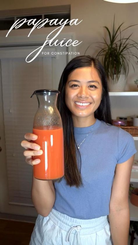 Juice For Constipation, Help With Constipation, Constipation Smoothie, Glasses Of Water A Day, Papaya Juice, Papaya Recipes, Fresh Juice Recipes, Delicious Smoothie Recipes, Healthy Juicer Recipes