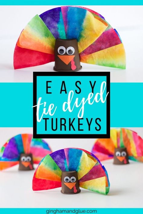 Cute Thanksgiving Crafts, Coffee Filter Turkey, Turkey Crafts Preschool, Creative Pumpkin Carving Ideas, Turkey Crafts Kids, 3d Coffee, Easy Thanksgiving Crafts, Creative Pumpkin Carving, Coffee Filter Crafts