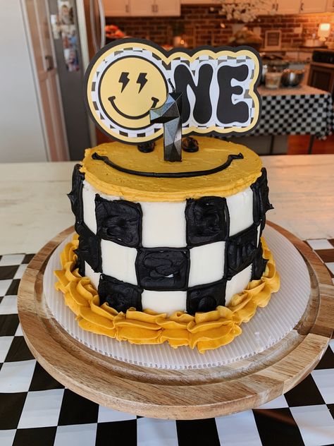 Two Cool Birthday Cake Boy, Checkered First Birthday Cake, Two Cool Cake Ideas, Checkered Smash Cake, One Happy Dude Smash Cake Ideas, One Cool Dude Cupcakes, One Cool Dude First Birthday Party Cake, 2 Cool Birthday Cake, Two Cool Cake