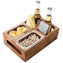 Couch Organizer, Snack Holder, Fathers Day Gift Basket, Wood Beer, Wine Bottle Glasses, Beer Carrier, Beer Caddy, Snack Holders, Beer Box