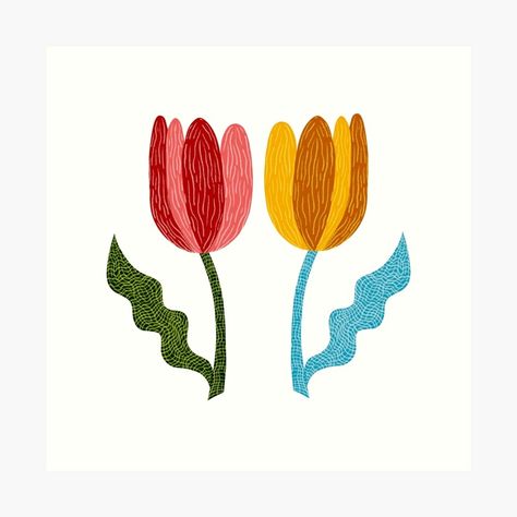 Tulip Illustration Cute, Tulip Illustration, Double Tulips, Tulip Artwork, Amsterdam Tulips, Dutch Tulips, Tulip Art, Tulip Drawing, Tulip Painting