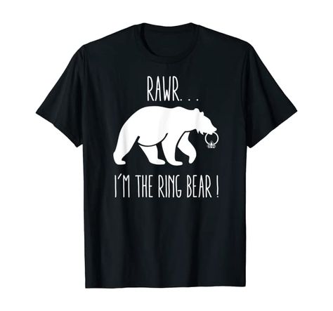 Amazon.com: Cute Rehearsal Dinner Shirt for Ring Bearer T-Shirt: Clothing Funny Ring Bearer, Ring Bearer Shirt, Wedding Entourage, Ring Bear, Funny Bears, Ring Bearer, The Ring, Rehearsal Dinner, Rehearsal Dinners