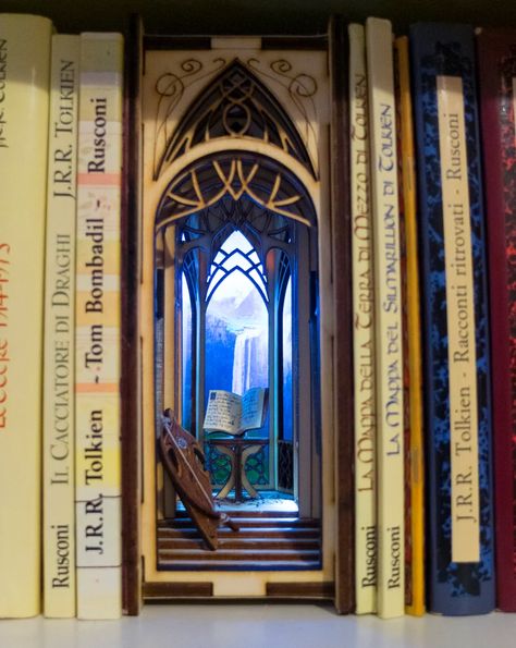 In this edition of Book Lovers Wish List, we’ve discovered the best book nook bookshelf inserts. These one of a kind, handcrafted, and in many cases customizable, book nook bookshelf inserts feature magical settings ranging from secret gardens and alleyways to libraries and reproductions of real-life paintings, plus more. Take your bookshelf to the next level with these amazing diorama book nook bookshelf inserts. #booknookbookshelfinserts #booknooks #bookshelfinserts Bookshelf Insert, Bookshelf Art, Small Bookshelf, 9 Volt Battery, Design Stand, Book Shelf, Book Nooks, Shadow Boxes, Beautiful Architecture