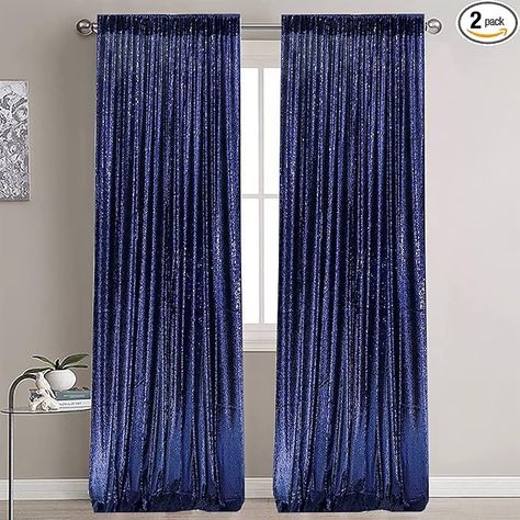 Amazon.com: WISPET Navy Blue Sequin Backdrop Curtains 2 Panels 2FTx8FT Glitter Navy Blue Drapes Photo Backdrop Party Wedding Baby Shower Backdrops Sparkle Photography Background Curtains : Electronics Baby Shower Backdrops, Golden Curtains, Photo Backdrop Party, Sequin Curtains, Backdrop Curtains, Photo Booth Backdrop Wedding, Blue Drapes, Party Photo Backdrop, Sequin Backdrop