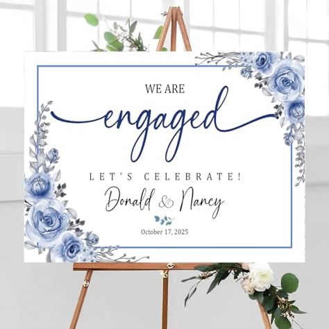 Welcome Sign Engagement, Engagement Welcome Sign, Engagement Party Sign, We Are Engaged, Engagement Decor, Engagement Signs, Engagement Party Decorations, Engagement Decorations, Party Sign