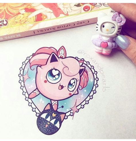 Jigglypuff Tattoo, Jigglypuff Art, Nerd Hair, Pokemon Jigglypuff, Tattoos For Women Half Sleeve, Pokemon Tattoo, Kawaii Tattoo, Sailor Chibi Moon, Desenho Tattoo