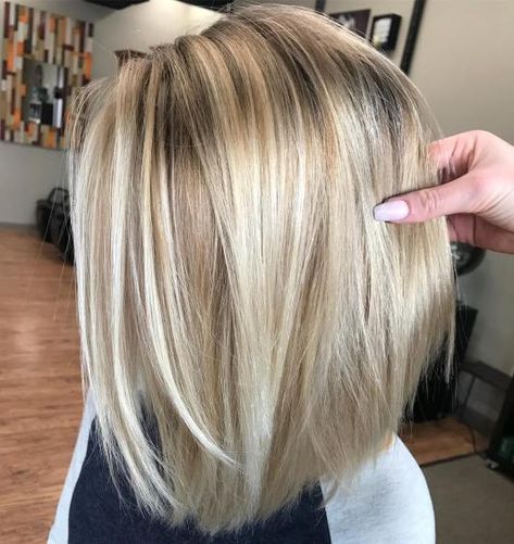 Blonde Razored Lob Blonde Hair Over 50, Balayage Lob, Tousled Hair, Lob Haircut, Shoulder Length Hair Cuts, Blonde Bobs, Blonde Balayage, Bob Hairstyle, Blonde Hair Color