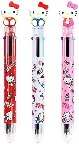 1PC 0.7mm 6-Color Multicolor Pen 6 Colors : Black, Blue, Red, Orange, Green, Purple Cute Hello Kitty Figure is detachable. *Figure is not an eraser.* Approx. Height : 6.5" Officially Licensed #HelloKitty #Back2School #Pen Hello Kitty School Supplies, Erin Condren Design, Hello Kitty School, Girl School Supplies, Orange Green Purple, Cat Pen, Purple Cute, Hello Kitty Videos, Kawaii Pens