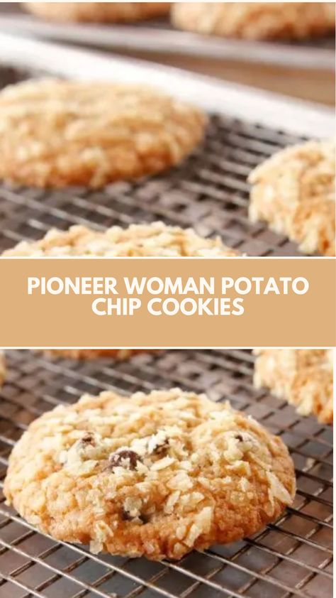 This easy and delicious Potato Chip Cookies recipe is perfect for a quick treat. With crispy potato chips and gooey chocolate chips, this dessert is simple to make with common pantry ingredients. It’s a fun twist on classic cookies, delivering a crunchy texture and sweet flavor in every bite! Pioneer Woman Potato Chip Chocolate Chip Cookies, Desserts With Potato Chips, Cookies With Potato Chips In Them, Potato Chip Christmas Cookies, Trash Cookies With Potato Chips, Potato Chip Cookie Recipe, Chocolate Chip Cookies With Potato Chips, Potato Chips Cookies, Potato Chip Cookies Recipe Pioneer Woman