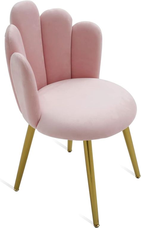 Pink Accent Chair, Teen Room Makeover, Bedroom Pink, Makeup Chair, Chair For Living Room, Velvet Accent Chair, Vanity Chair, Pink Chair, Modern Accent Chair