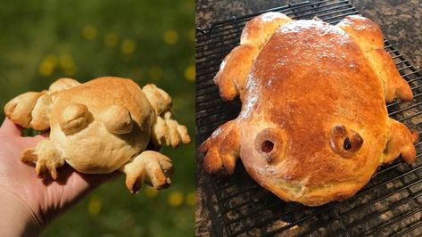 How to Make Frog Bread at Home | Taste of Home Frog Bread, Frog Food, Star Bread, Chewy Bread, Salted Caramel Fudge, Chocolate Babka, Healthy Soups, Vintage Cakes, Caramel Fudge