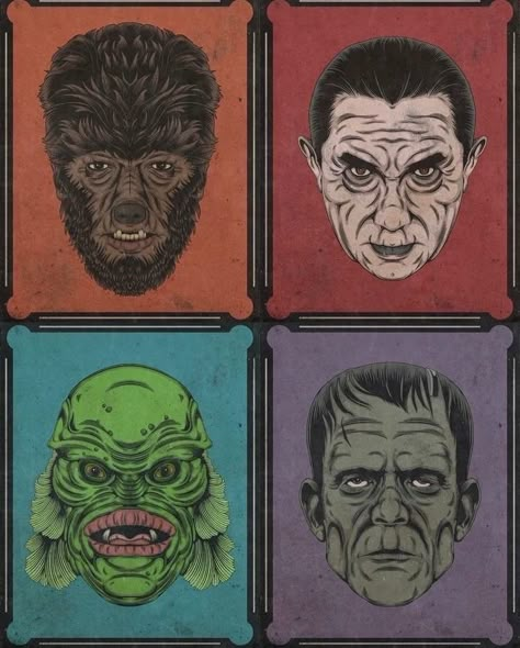 Haunted House Tattoo, Universal Monsters Art, Misery Business, Horror Movie Aesthetic, Drawing Monsters, Horror Inspiration, Shrinky Dink Crafts, House Tattoo, Monsters Art