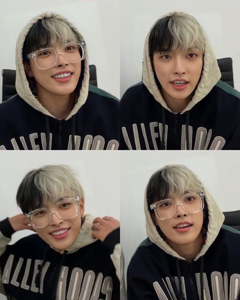 elif on Twitter: "HONGJOONG THE ICON YOU ARE… " Black White Hair, Gradient Hair, Hair Color Unique, Split Hair, Kim Hongjoong, Unique Hairstyles, Doja Cat, Kpop Guys, White Hair