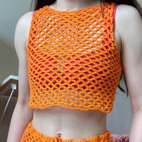 Crochet Orange, Orange Crochet, Orange Beach, Crochet Bikini, Crochet Top, Lifestyle, Orange, Crochet, On Instagram