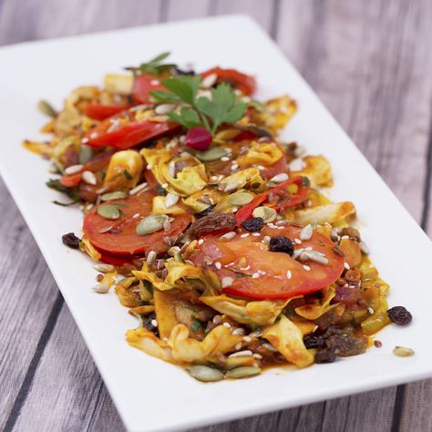 Sweet and Spicy Cabbage Stir-Fry Spicy Cabbage, Cabbage Stir Fry, Nutrition Chart, Cooked Cabbage, Vegetarian Cabbage, Fruit Mixes, Picky Eaters, Sweet And Spicy, Stir Fry