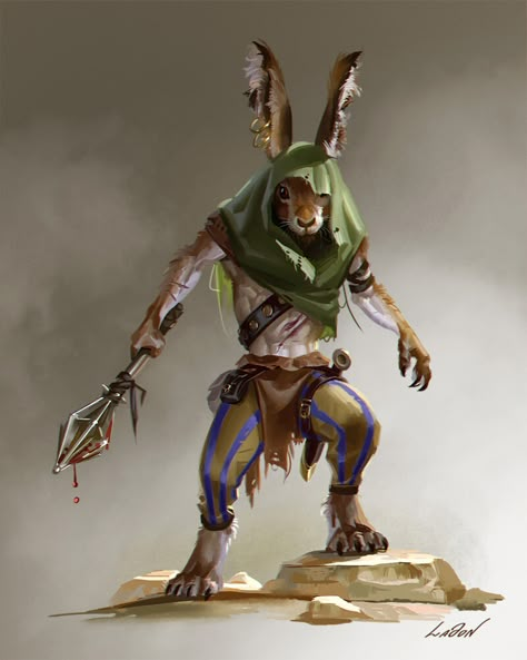 T Harengon Barbarian, Rabbit Warrior, Dnd Races, Alien Concept Art, Fantasy Races, Dungeons And Dragons Characters, Dnd Art, Wizards Of The Coast, Fantasy Rpg