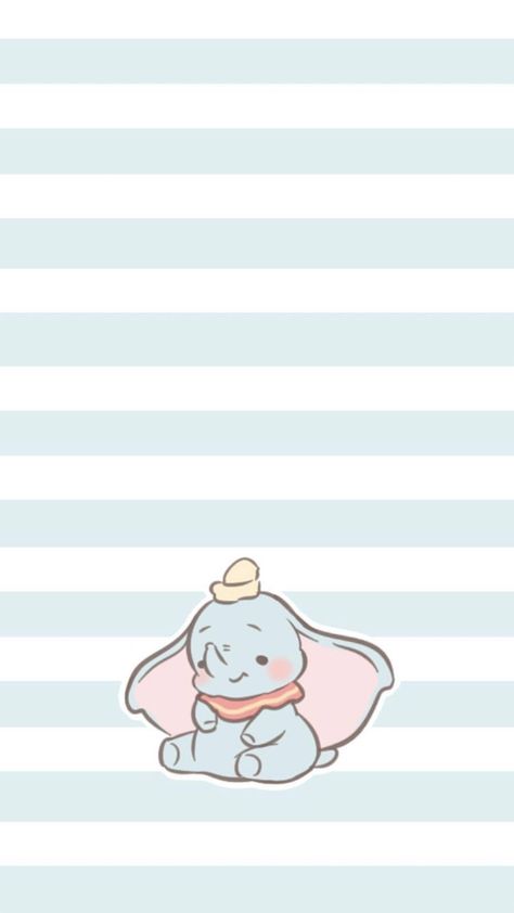 Disney Dumbo Art, Dumbo Wallpaper, Dumbo Drawing, Dumbo Movie, Baby Dumbo, Elephant Wallpaper, Kawaii Disney, Disney Phone Wallpaper