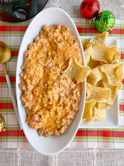 Rotel Sausage Dip with Chorizo Rotel Dip With Chorizo, Chorizo Rotel Dip, Dip With Chorizo, Rotel Sausage Dip, Rotel Dip With Sausage, Tortilla Cups, Sausage Appetizers, Rotel Dip, Small Slow Cooker