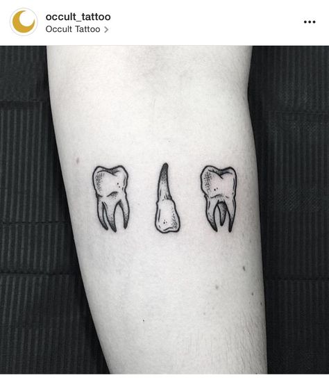 Teeth Tattoo Ideas, Diamond Tattoo Meaning, Keyhole Tattoo, Teeth Tattoo, Eye Tattoo Meaning, Umbrella Tattoo, Tooth Tattoo, Bone Tattoos, Weird Tattoos