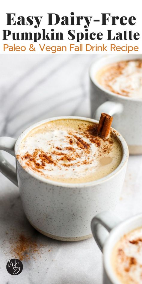 Pumpkin Latte Recipe, Pumpkin Pie Latte, Vegan Pumpkin Spice Latte, Paleo Pumpkin Spice, Healthy Pumpkin Spice Latte, Pumpkin Spice Creamer, Homemade Pumpkin Spice Latte, Dairy Free Coffee, Pumpkin Drinks