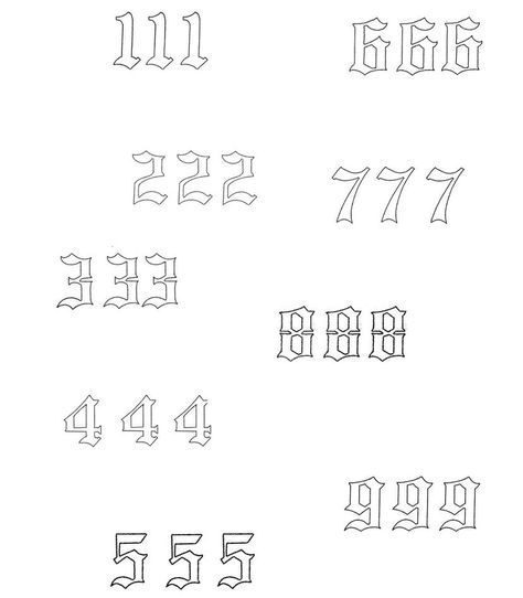 Tattoo Angle Numbers, Angel Number Flash Tattoo, 777 Tattoo Old English, 222 Outline Tattoo, 1111 Font Tattoo, 333 Tattoo Fonts Vertical, Old English Numbers Tattoo Outline, 333 Angel Number Tattoo Fonts, 333 Dice Tattoo