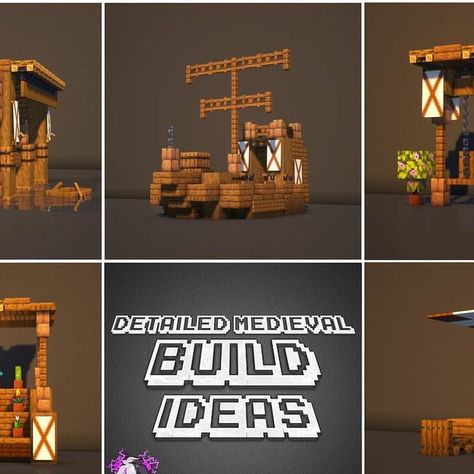 Medieval Minecraft Builds, Medieval Details, Minecraft World, E Craft, Minecraft House, Minecraft Architecture, Minecraft Houses, Java, Minecraft