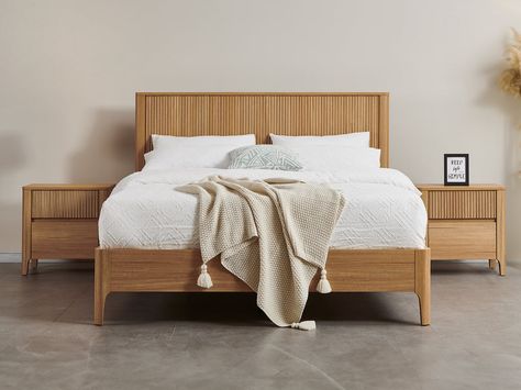 Matilda Bed Frame Fluted Bed, Matching Bedside Tables, Matching Bedroom Furniture, Bed Frame Sets, Mount Martha, Bedroom Sanctuary, Bed Frame Design, Bedroom Oasis, Classic Bed