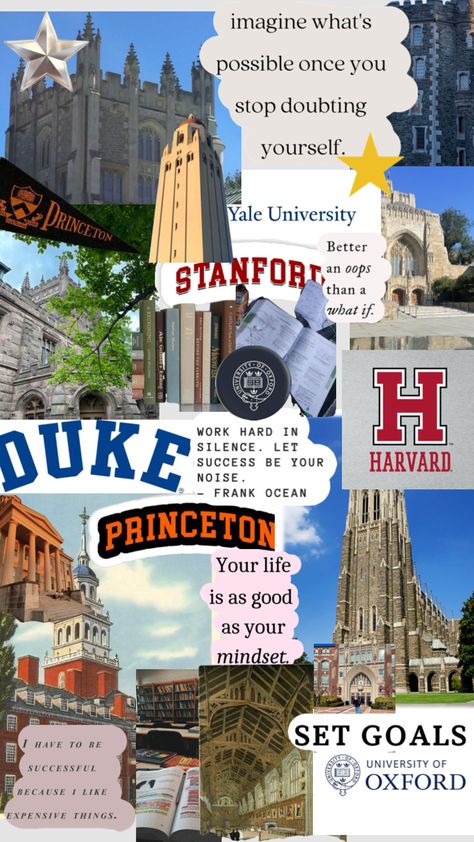 #college #goals #dream #ivyleauge #harvard #oxford #princeton #stanford #duke #yale #succeed #aesthetic #collegeaesthetic #study Ivy College, Ivy League Aesthetic, Duke College, Ivy League Colleges, Harvard Yale, College Goals, College Wallpaper, College Vision Board, Ivy League Schools