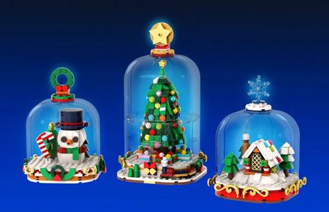 LEGO IDEAS - Winter Snow Globes Lego Astronaut, Winter Snow Globe, Lego Winter Village, Lego Village, Lego Winter, Christmas Globes, Lego Christmas, Amazing Lego Creations, Lego Creative