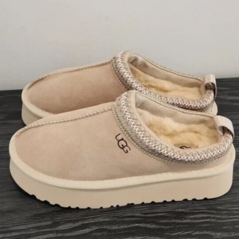 UGG Tasman Slippers Mustard Seed Platform Ugg Tasman, Platform Ugg, Tasman Slippers, I Get Money, Ugg Tasman Slippers, Seed Shop, Shoes Ugg, Shoe Wishlist, Ugg Tasman