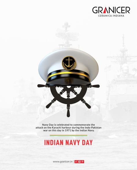 Navy Day is celebrated to commemorate the attack on the Karachi harbour during the Indo-Pakistan war on this day in 1971 by the Indian Navy. 𝗜𝗻𝗱𝗶𝗮𝗻 𝗡𝗮𝘃𝘆 𝗗𝗮𝘆 #indiannavy #indianarmy #indianairforce #india #jaihind #army #indian #bsf #ssb #parasf #crpf #specialforces #ncc #airforce #indianarmedforces #nationaldefenceacademy #indianarmyday #armystrong #indiansoldiers #indianarmyofficers Indian Navy Day Creative Post, Navy Day Creative Ads, Indian Navy Day Poster, Indian Navy Day Creative Ads, Happy Ncc Day, Nss Poster, Navy Day Poster, Indian Navy Ships, National Cadet Corps