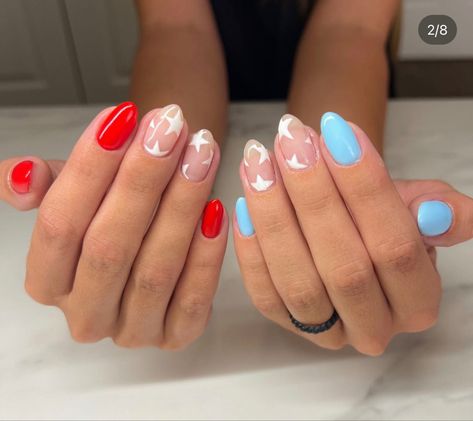 Mexico Nails, Western Nails, Good In The World, Fourth Of July Nails, Sassy Nails, Moon Nails, Finger Nail Art, Stylish Nails Designs, 4th Of July Nails